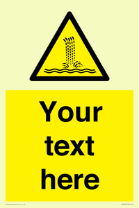 Custom warning artificial waterfall